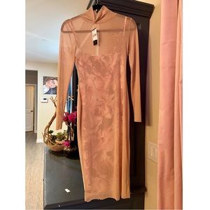 Nude mesh ARFM body on dress w slip